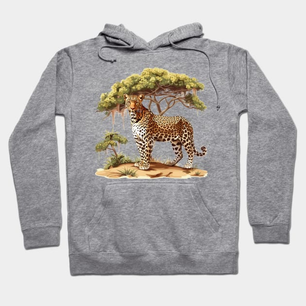 Leopard Design Hoodie by zooleisurelife